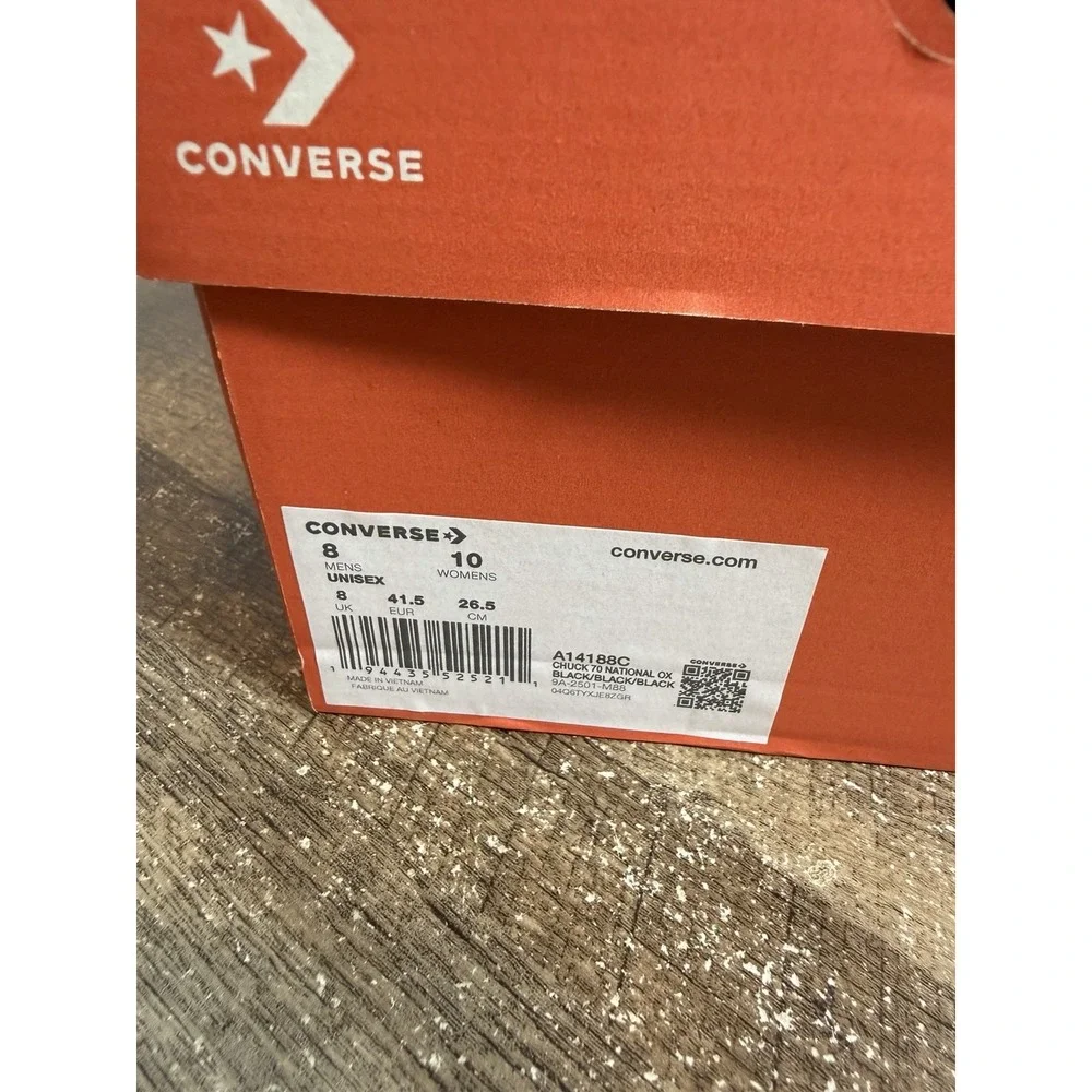 CONVERSE CHUCK ALL-STAR 70 Fromal Black Leather A14188C Men's Size 8 NEW